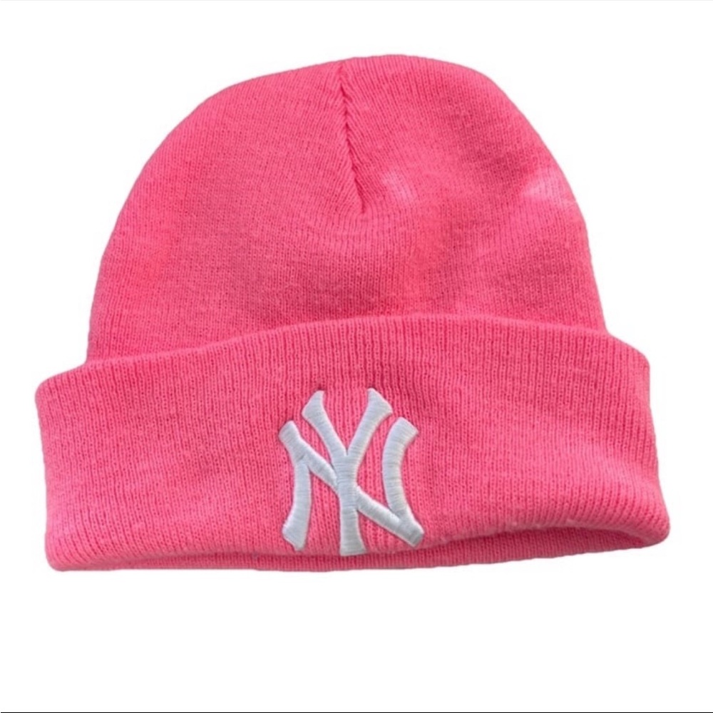 New York Light Hot Pink Kids Beanie Hat